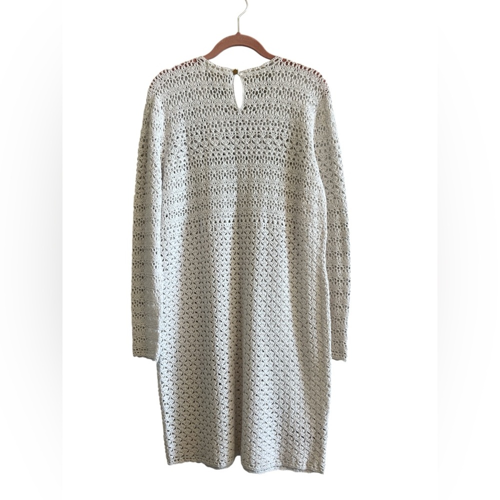 100% Cotton MICHAEL Michael Kors White Hand Crocheted Dress Size XL - Picture 6 of 9